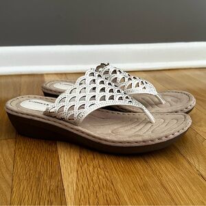 white St. John’s Bay wedges/sandals!